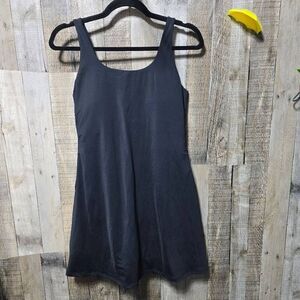 Bossi Black Athletic Yoga Shorts Romper Mini Dress